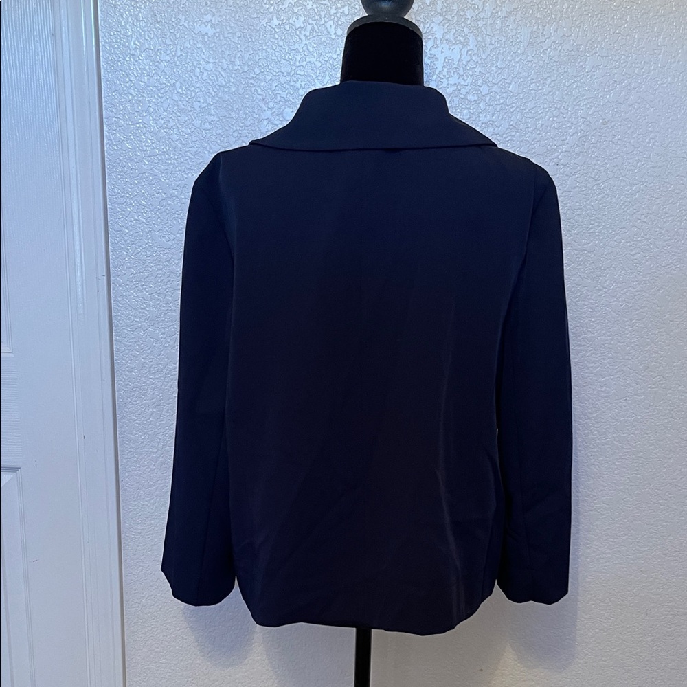 Tracy Evans Dark Blue Cape Jacket - Picture 7 of 9